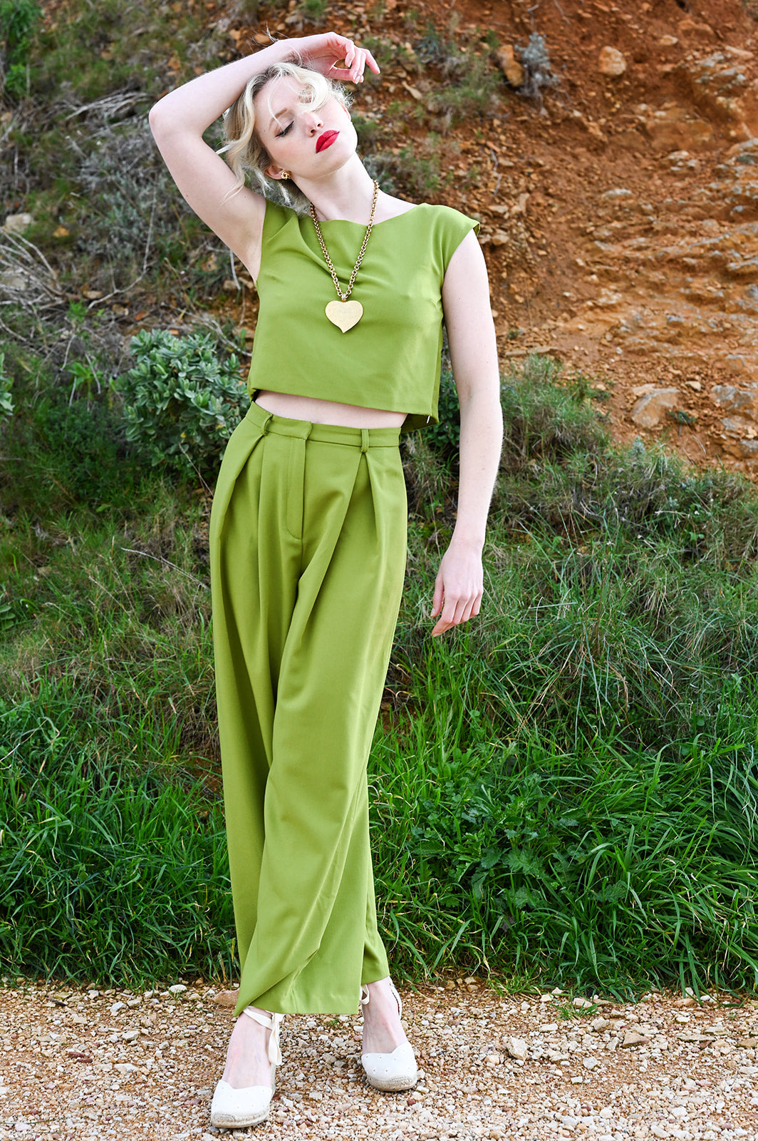 Pantalon Taylor Olive - L'atelier de Clotilde