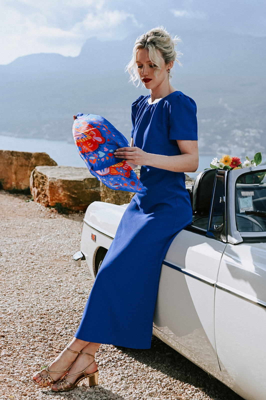 Robe Maryline Bleu roi - L'atelier de Clotilde