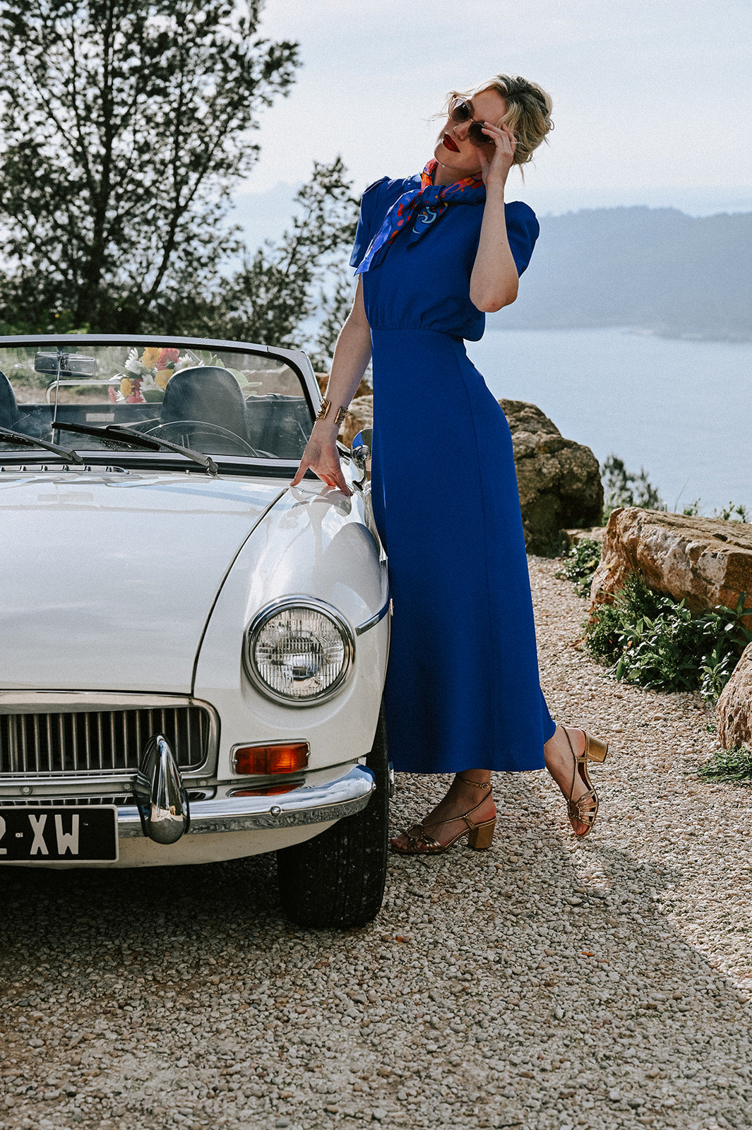 Robe Maryline Bleu roi - L'atelier de Clotilde