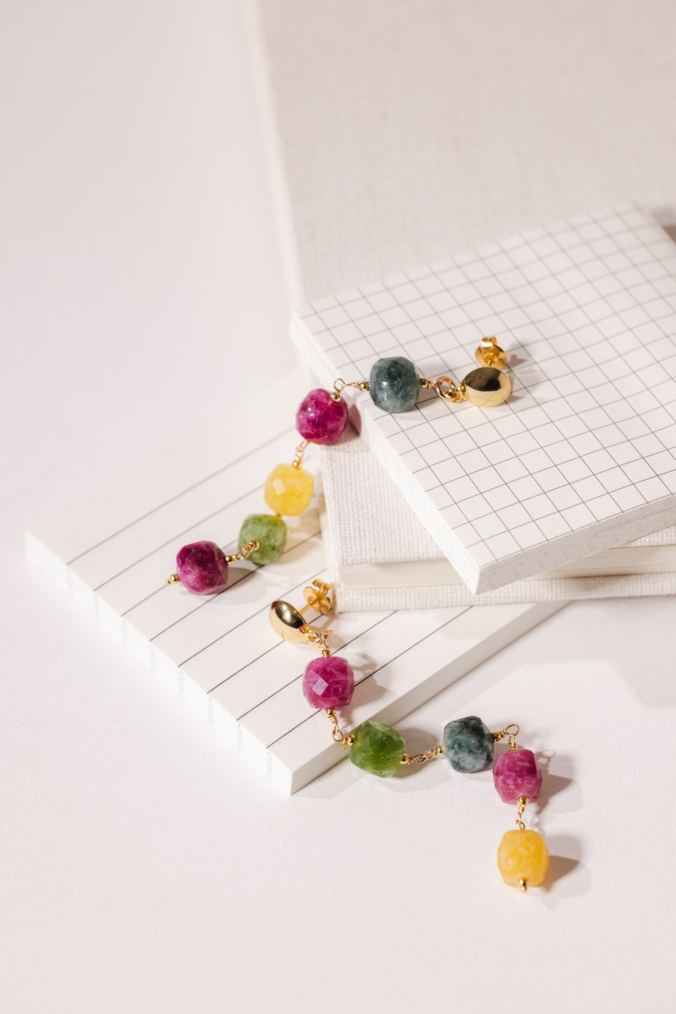 Boucles d'oreilles Émilie tourmalines - Beurlie