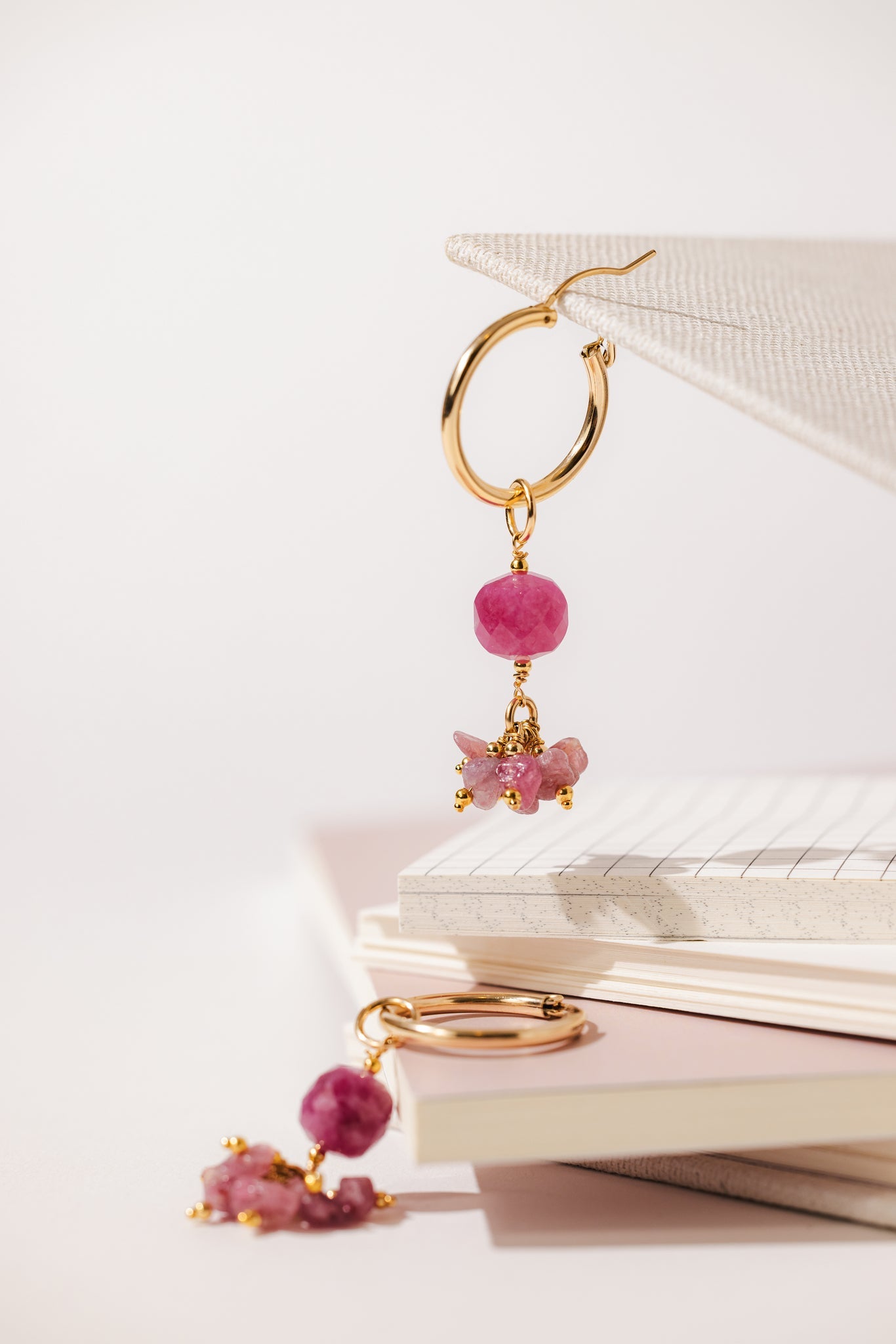 Boucles d’oreilles Céline rose - Beurlie