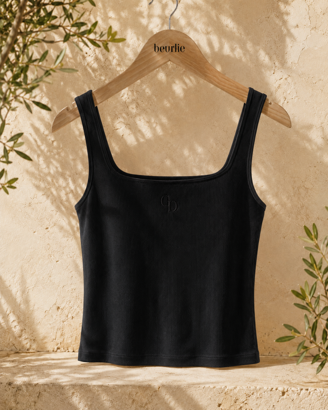 Top Agathe Noir Tencel
