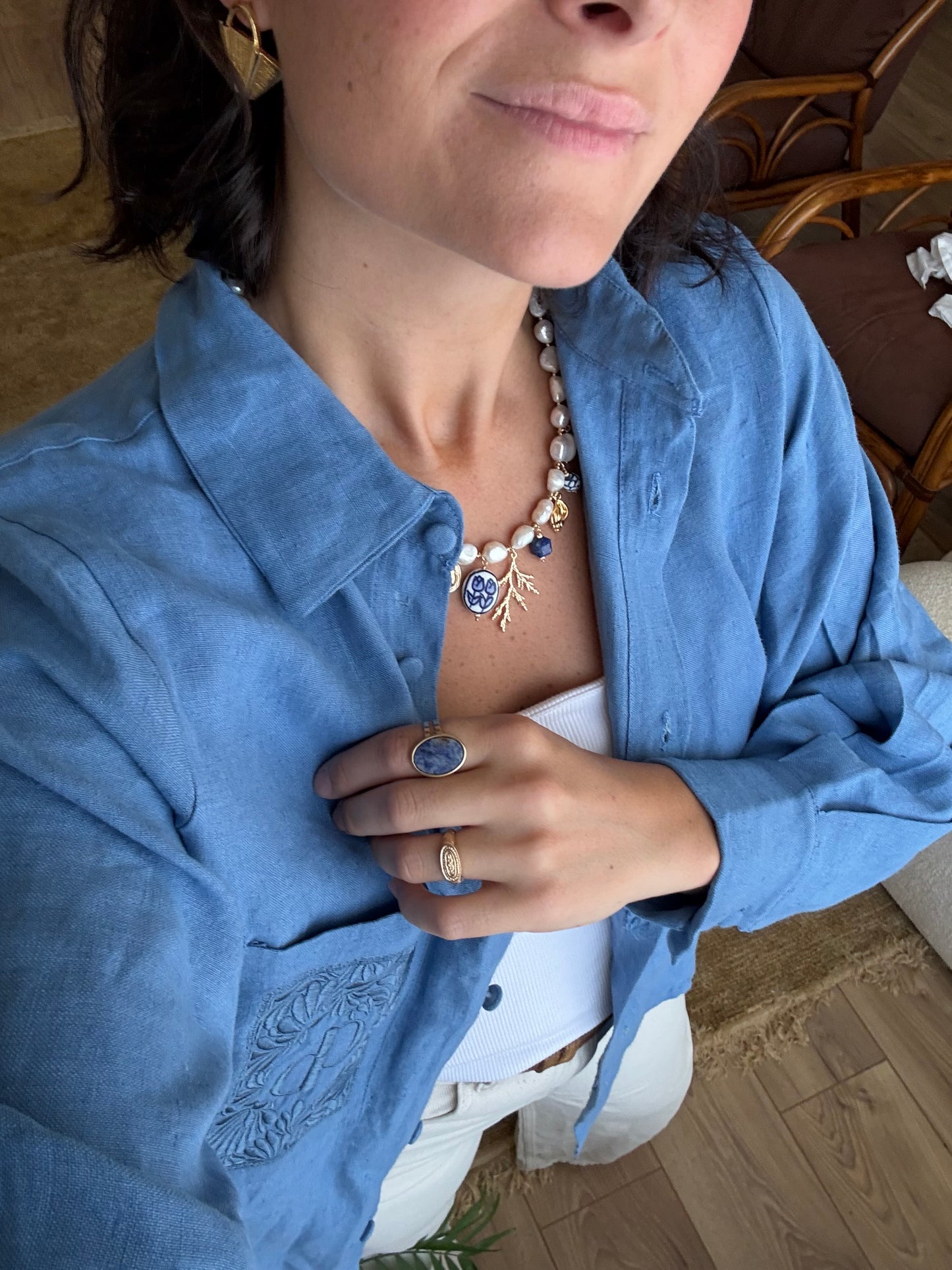 Chemise Marga bleu orage