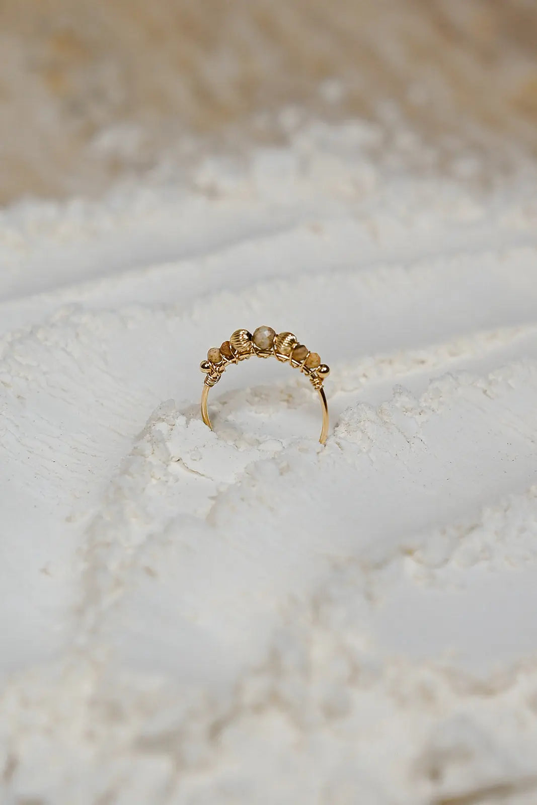 Bague Mary – Jaspe du Désert et Gold Filled - Beurlie