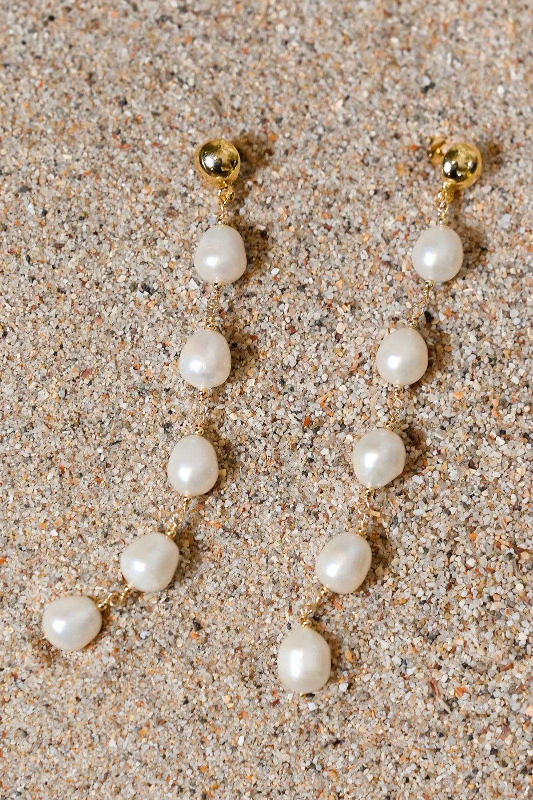 Boucles d'Oreilles Émilie – Cascade de Perles d'Eau Douce - Beurlie