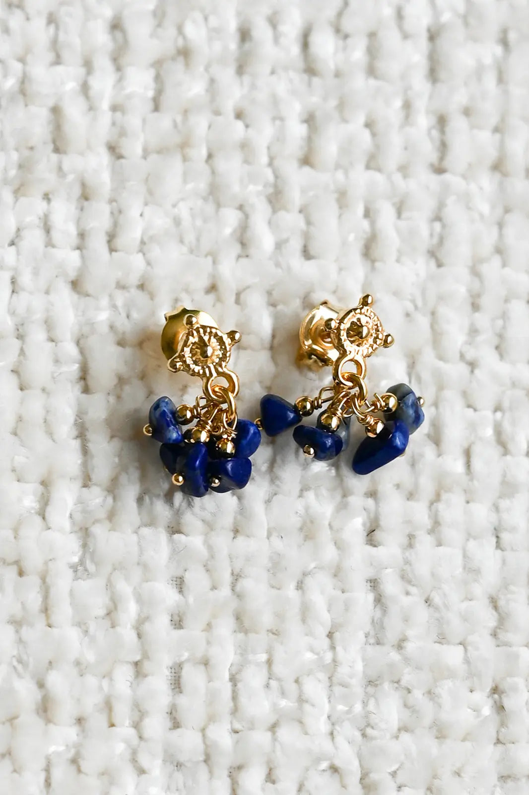 Boucles d'oreilles Harper lapis-lazuli - L'atelier de Clotilde