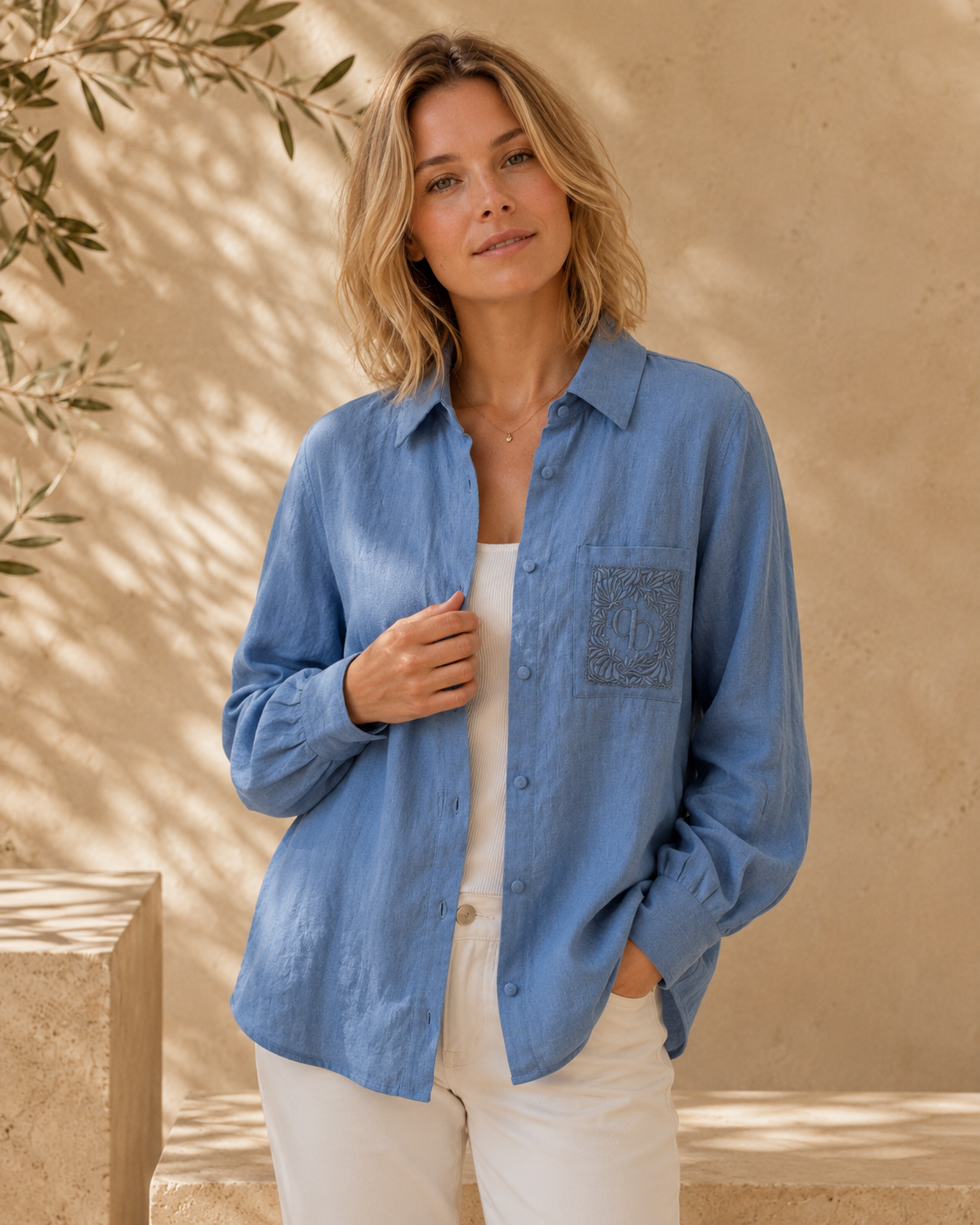 Chemise Marga bleu orage