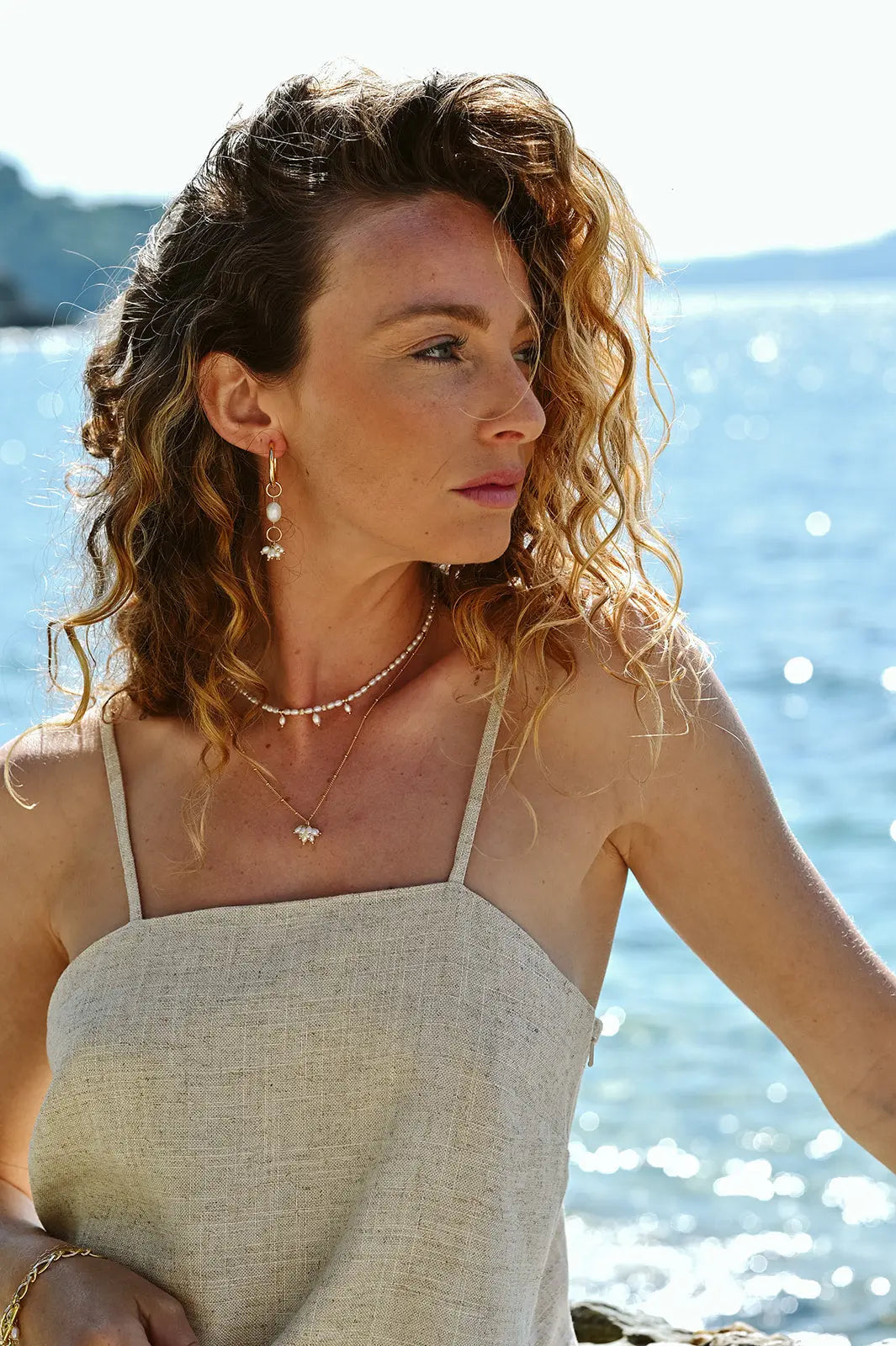 Collier Célestin – Bouquet de Mini-Perles Naturelles et Plaqué Or - Beurlie