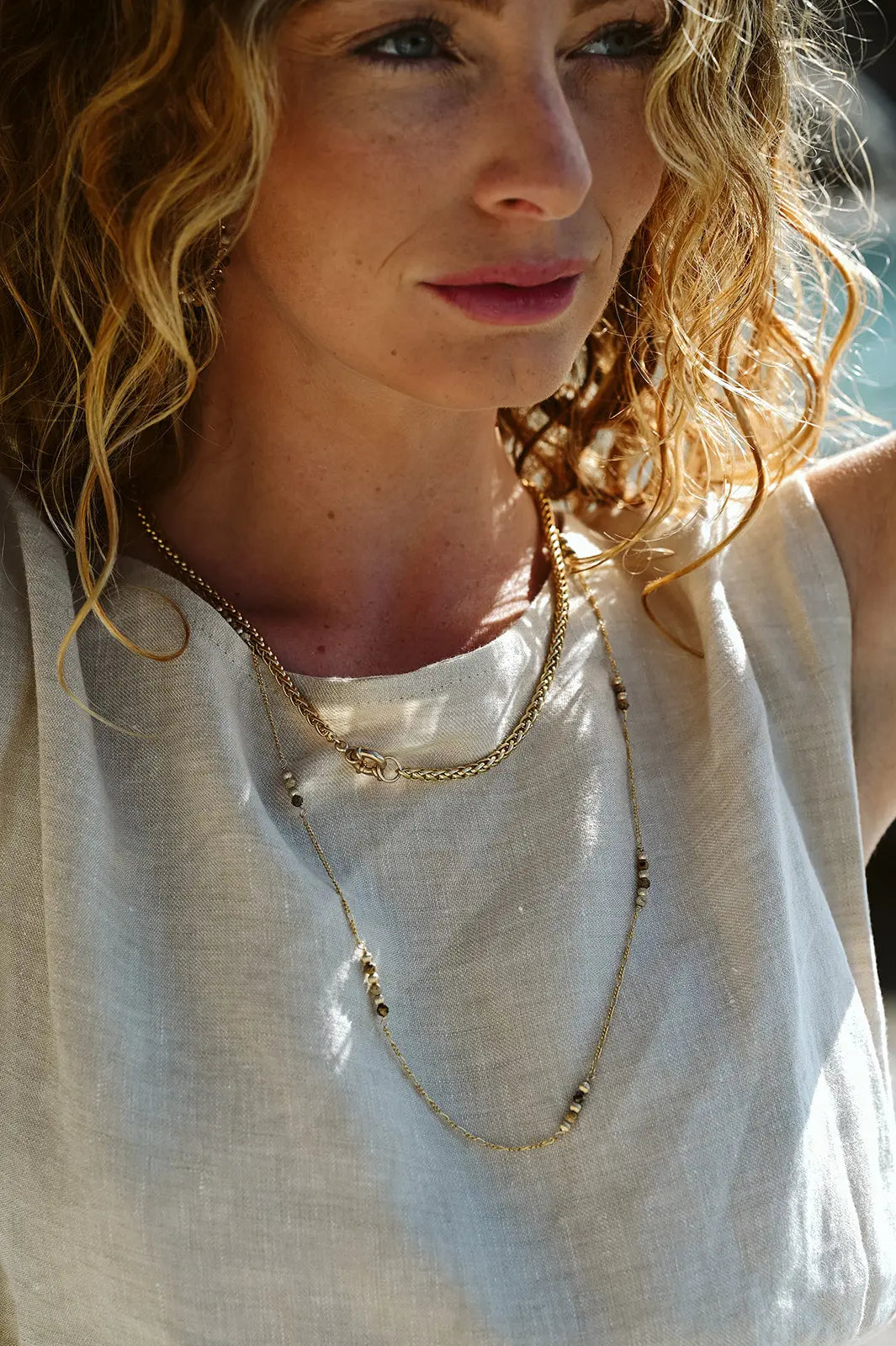 Collier Sautoir Jaspe du Désert - Beurlie
