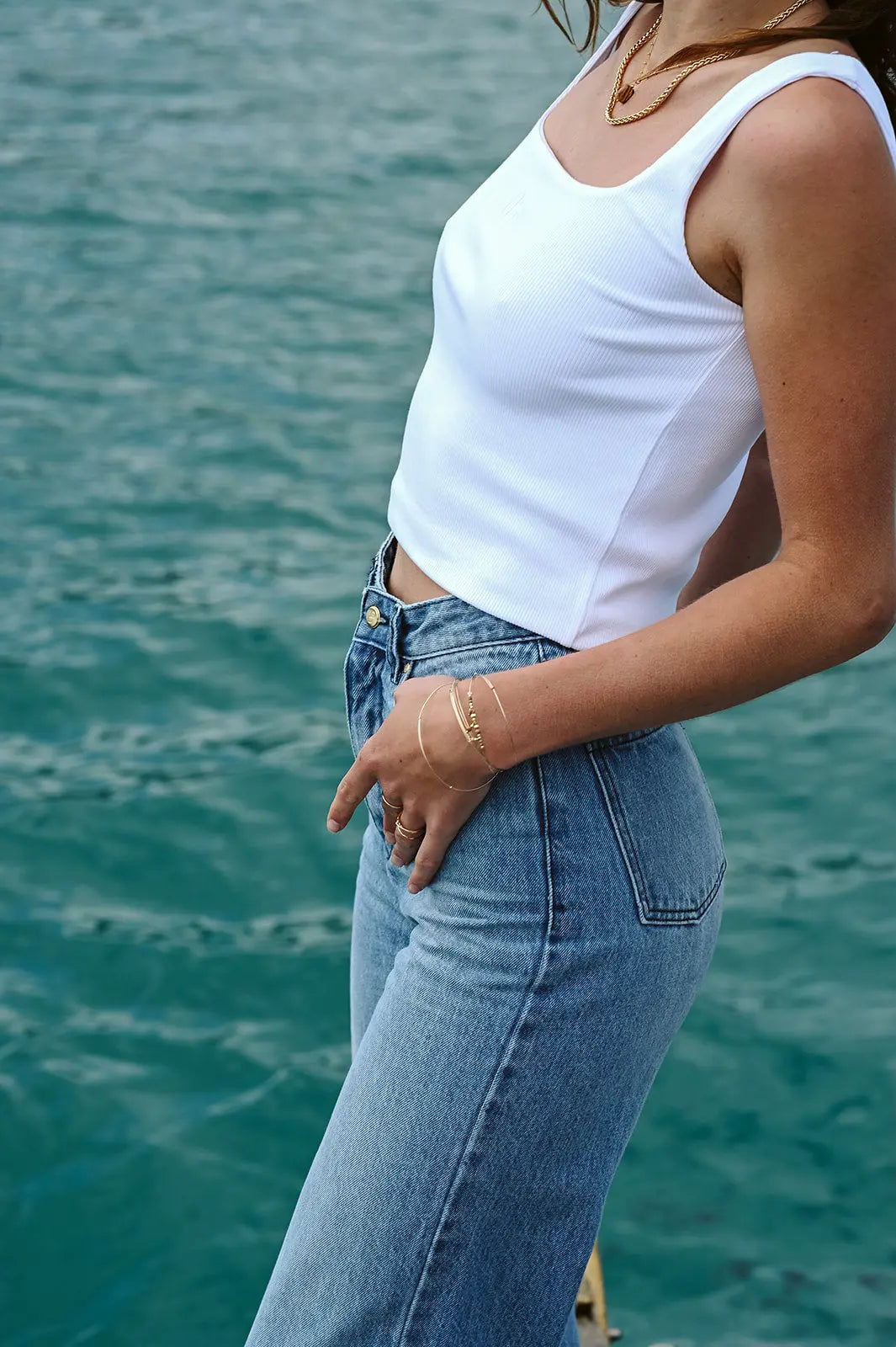 Top Agathe Blanc Tencel - Beurlie